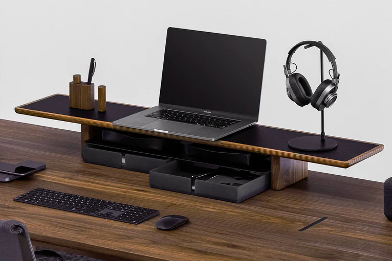 Ergonomic Wooden Monitor Riser Stand