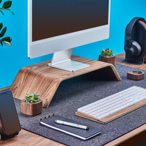 Ergonomic Wooden Monitor Riser Stand