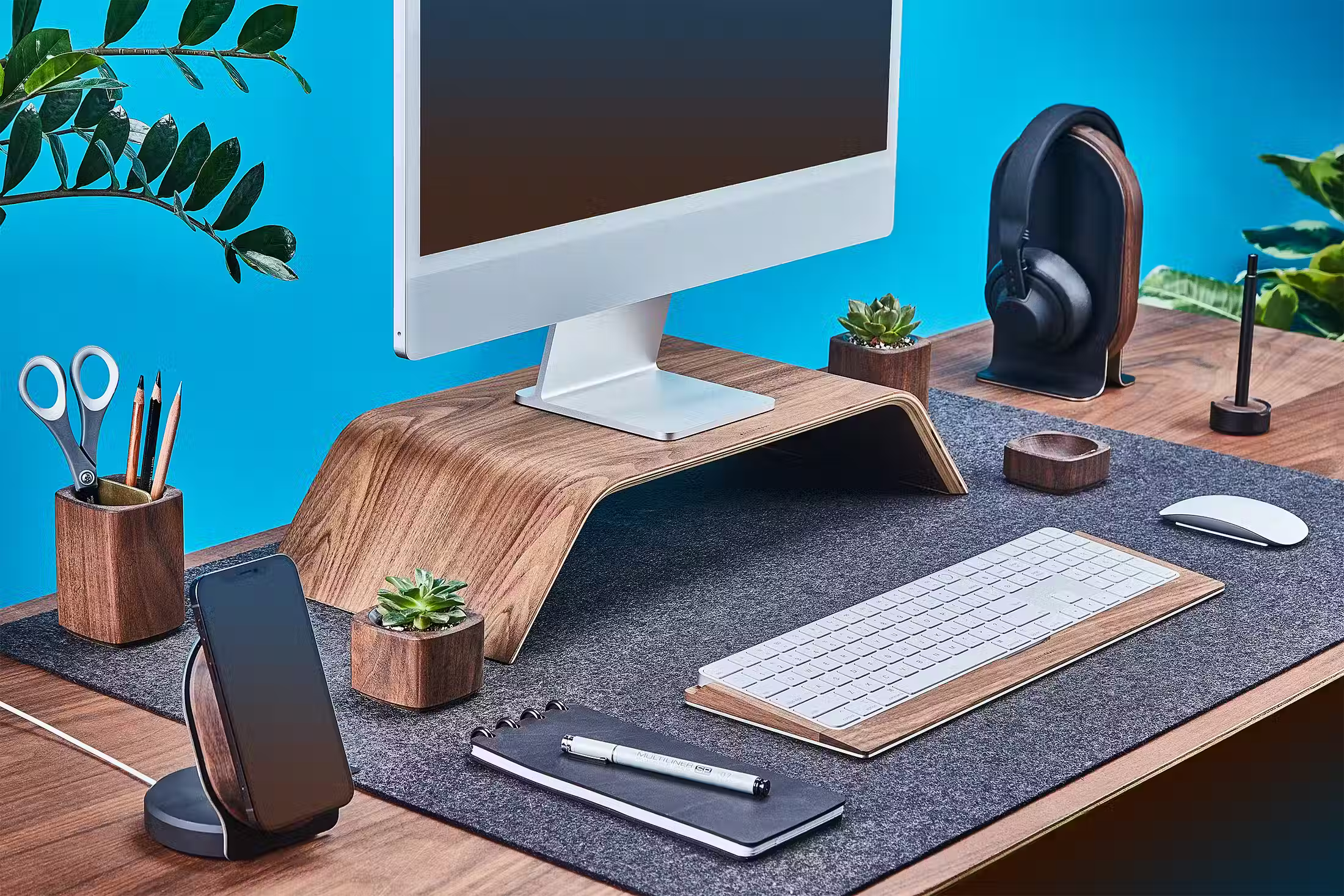 Ergonomic Wooden Monitor Riser Stand - Image 2